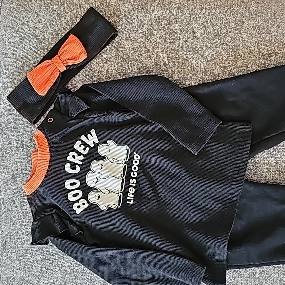 🎃LIFE IS GOOD 'Boo Crew' 3-Piece Set Halloween 2T